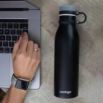 Squeeze Térmico Matterhorn Aço Inox 591ml - Matte Black Contigo
