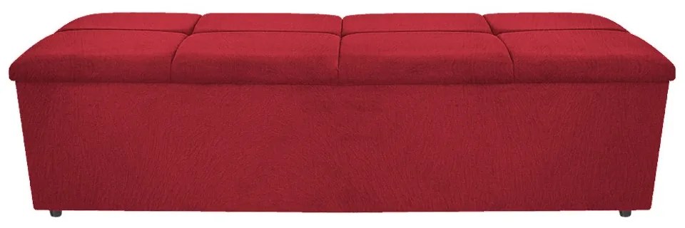 Calçadeira Munique 195 cm King Size Suede Vermelho - ADJ Decor