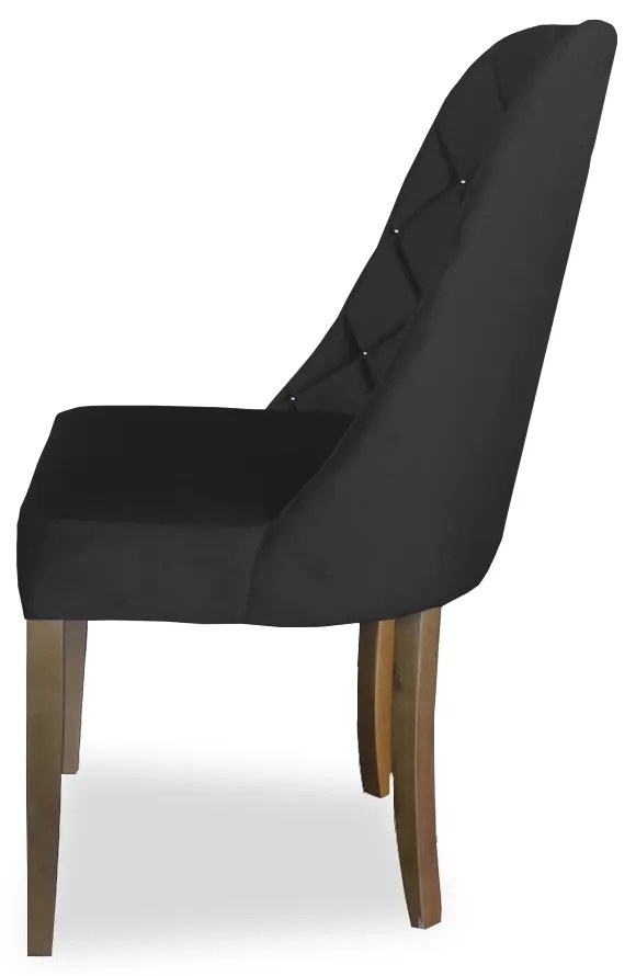kit com 6 Cadeiras de Jantar Dublin Suede Preto