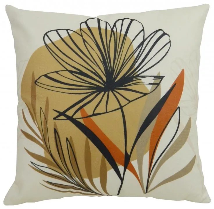 Capa de Almofada Prado em Suede Tons de Verde 45x45cm - Flor - Com Enchimento