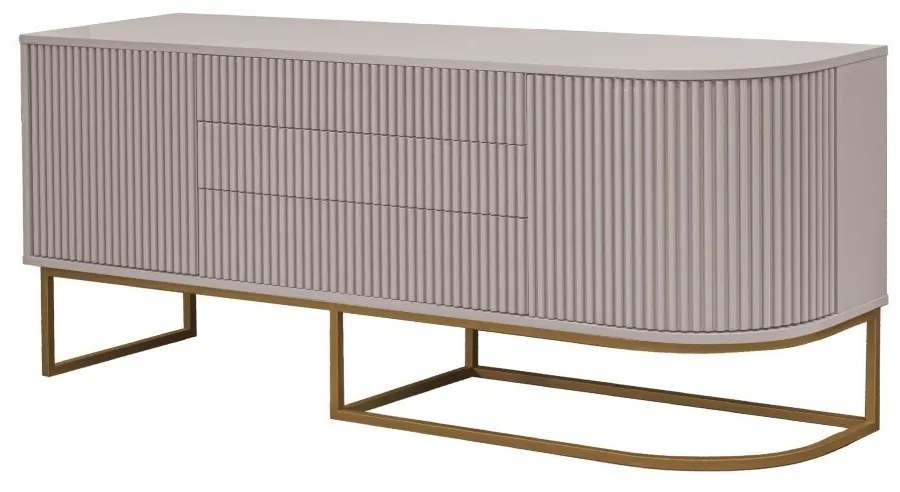 Aparador Miami - Fendi Nouveau c/ Detalhes Dourado Soleil