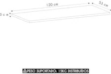 Tampo Para Balcão de Cozinha 120cm Pierre Carvalho L01 - Mpozenato