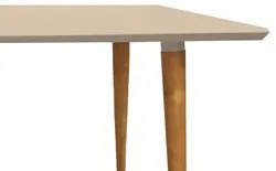 Mesa De Jantar Retangular 120cm Veneza C14 Off White/Noce - Mpozenato