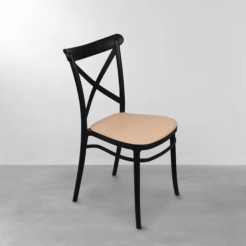 Cadeira Kat Palha – Preto