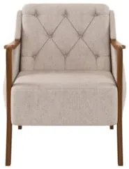 Kit 2 Poltronas Decorativas para Sala de Estar Capitonê Lapa Z32 Linho