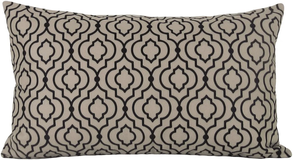 Capa almofada LYON Veludo estampado Arabesco Bege 30x50cm