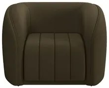 Sofá Decorativo 3 Lugares 252cm e Poltrona Meris M22 Veludo Marrom - M