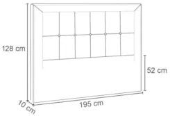 Cabeceira Cama Box Casal King 195cm Paolla Z37 Sintético Camel - Mpoze