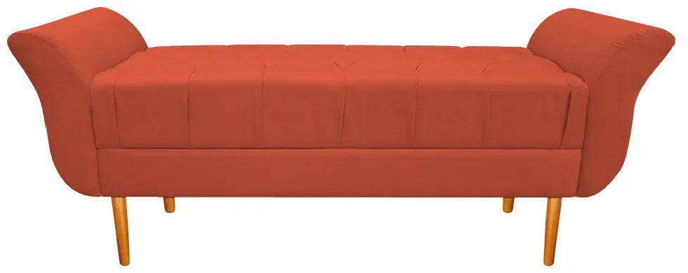 Recamier Estofado Ari 160 cm Queen Size Suede Terracota - ADJ Decor