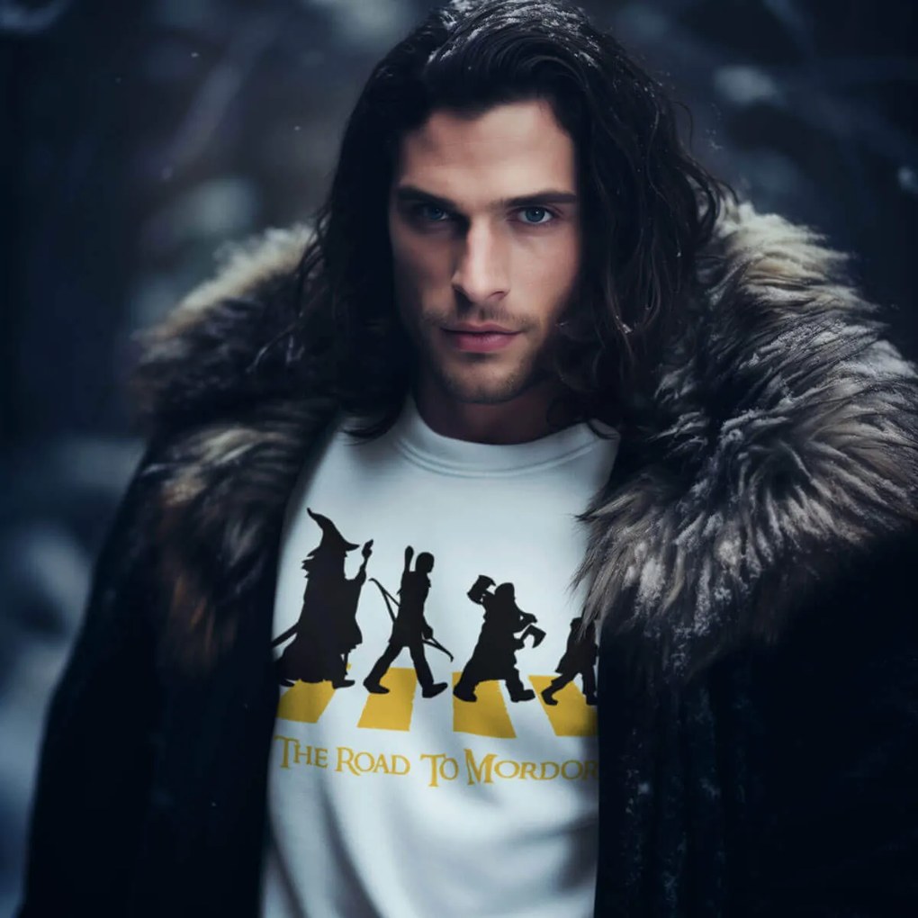 Camiseta Unissex The Road to Mordor O Senhor dos Anéis - Branco - G1