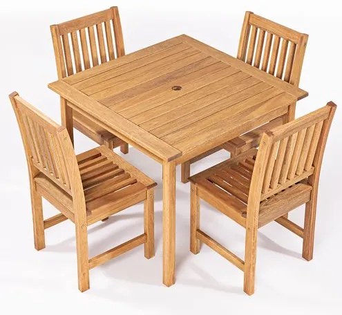 Conj Mesa Export Recanto Mesa 90cm e 04 Cadeiras Jatobá - 78625 Sun House