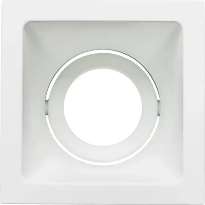 Plafon De Embutir Aluminio Branco 9X9cm Square Ghost