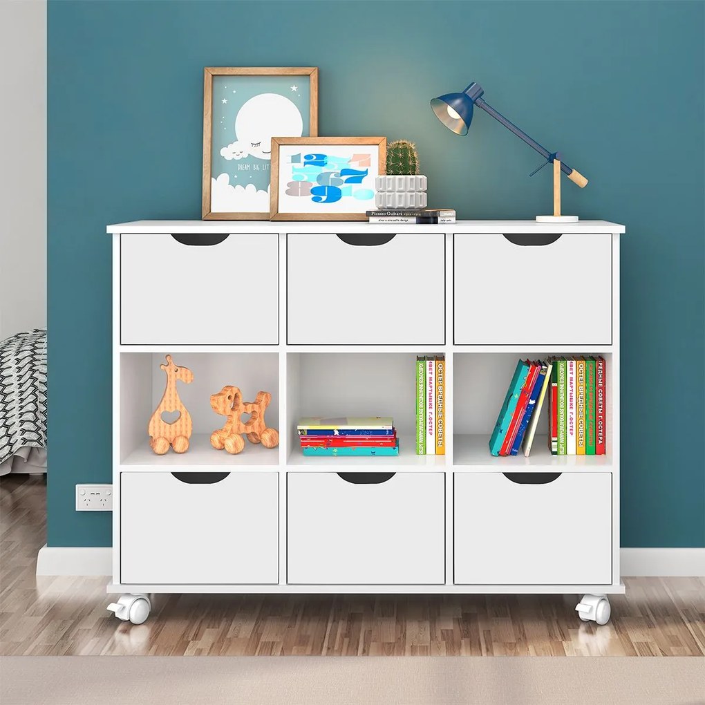 Nicho Organizador c/ 6 Gavetas com Rodízio Roterdã Q01 - ADJ Decor
