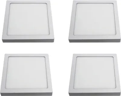 Kit 4 Plafons Led Sobrepor Quadrado 18W Yamamura