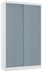 Guarda Roupa Solteiro 135cm 2 Portas 3 Gavetas Taiga Branco/Grey L01 -