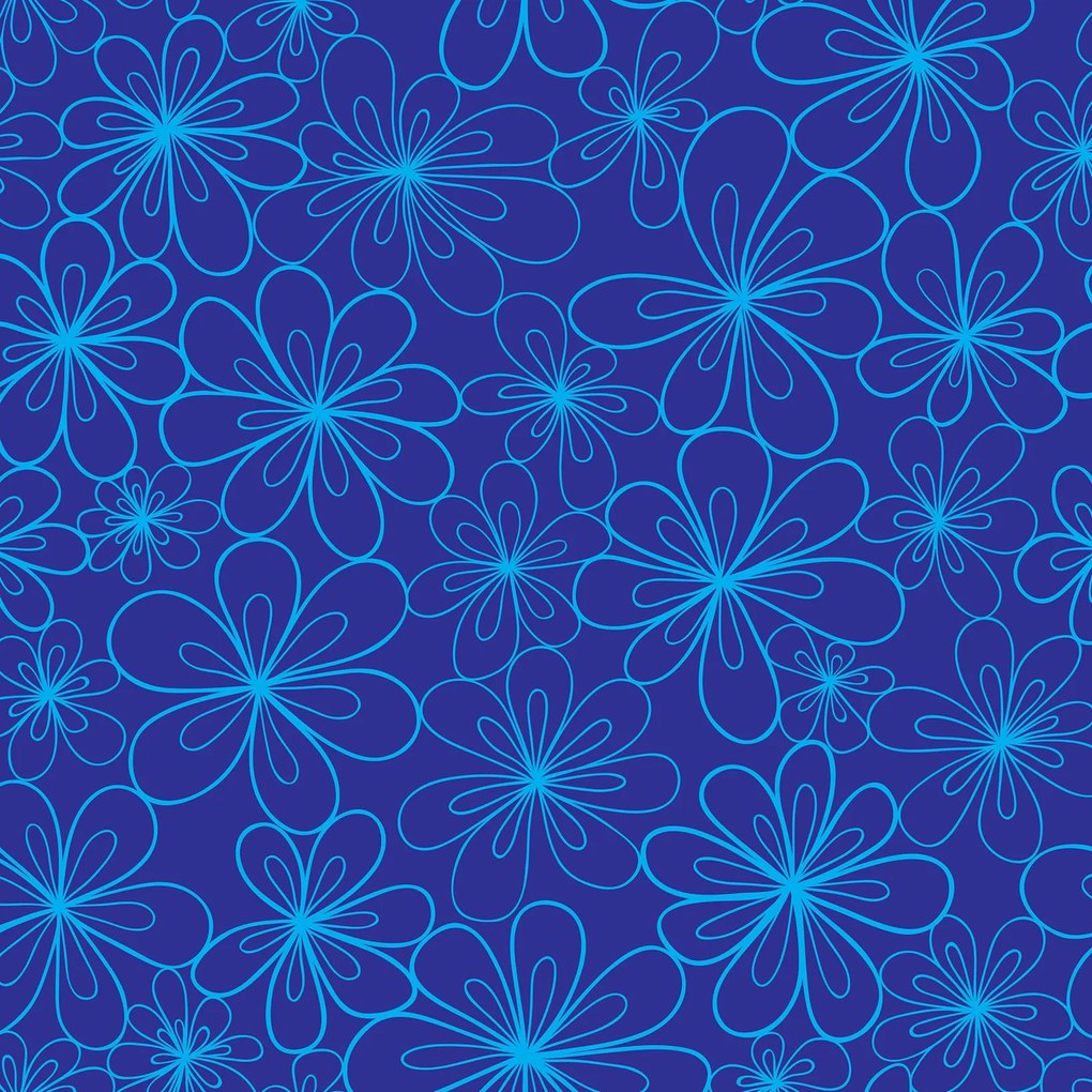 Papel de parede adesivo floral azul