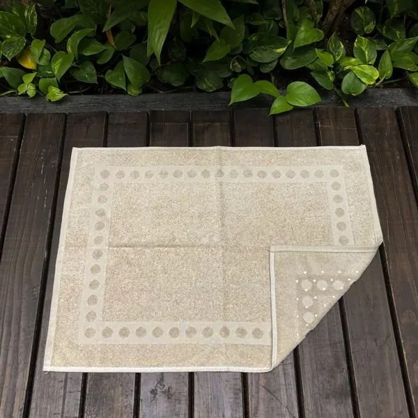 Toalha de Piso com Anti Derrapante Bege