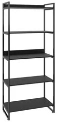 Kit 3 Estantes Livreiro Prisma Estilo Industrial 80cm 5 Prateleiras C0