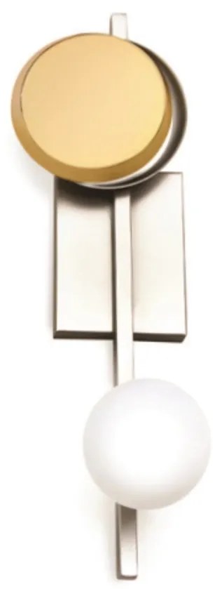 Arandela Eclipse Linear Mista 13X14X40Cm Disco Metal Aluminio E Globo... (PRETO, 110V)