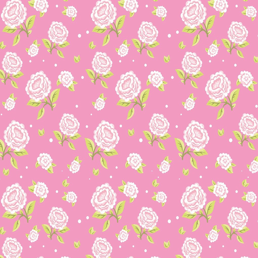 Papel de parede adesivo floral rosa