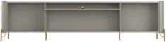Rack TV 75 Pol 220cm 4 Portas Brise Blen Grigio/Dourado I06 - Mpozenat