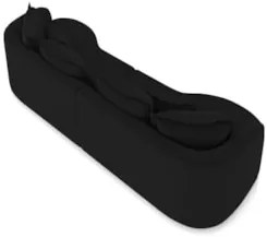 Sofá 3 Lugares 230cm Orgânico Quito Z08 Veludo Preto - Mpozenato