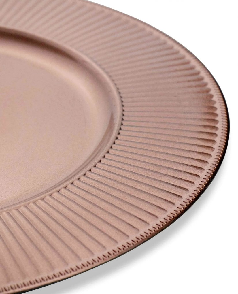 Sousplat Redondo Decorativo Natalino Rose 33x33x33 cm  F04 - D'Rossi