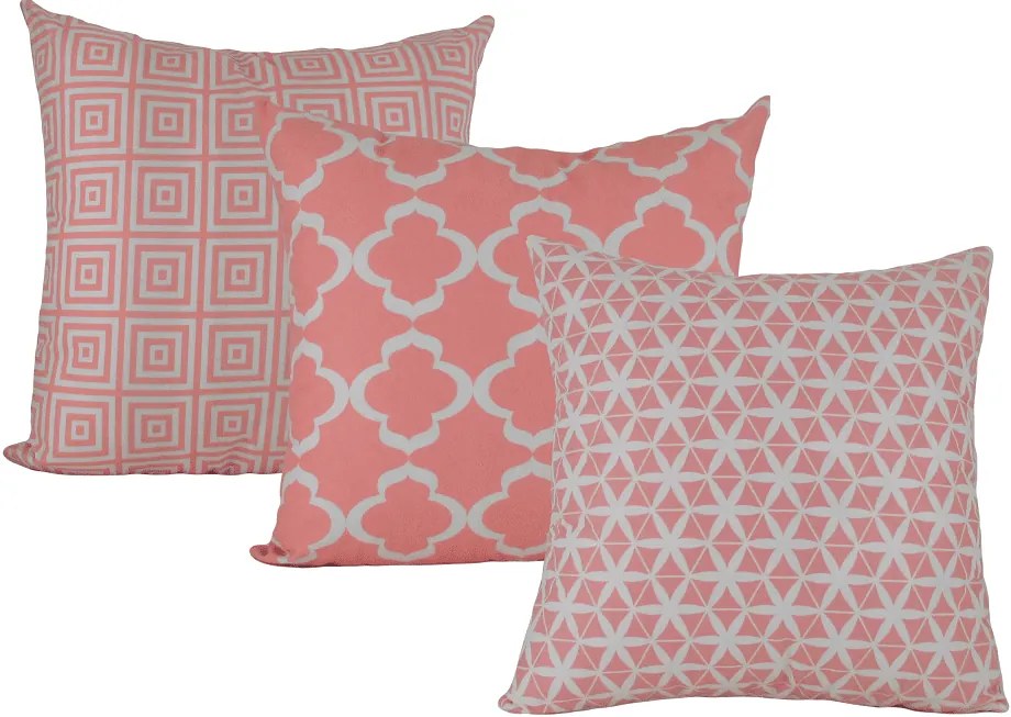 3 Capas Almofadas CONFORT Rosa 50x50cm
