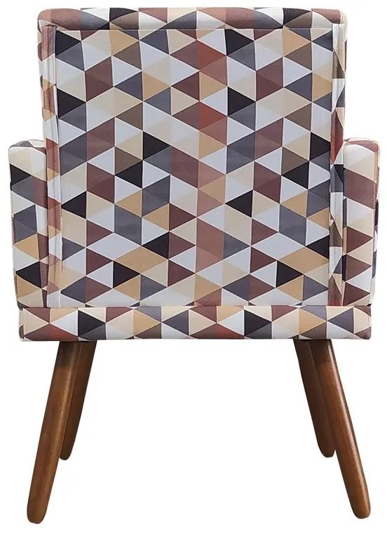 Poltrona Decorativa Pérola Pés Palito Suede Estampado - Sheep Estofados
