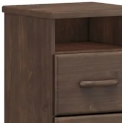Mesa Cabeceira 44cm Para Quarto 2 Gavetas Eduarda Café F07 - Mpozenat
