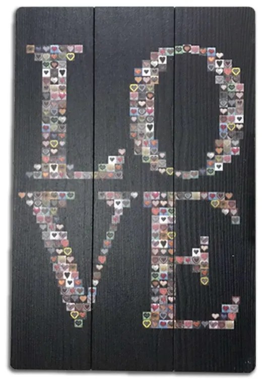 Quadro Decorativo em MDF Love 40X60 cm - D'Rossi