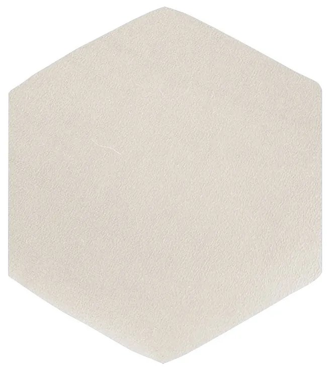 Puff Aramado Hexágono Decorativo Industrial Preto com Suede D03 - D'Rossi - Bege