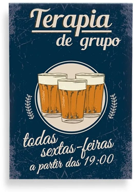 Quadro Terapia de Grupo Chopp e Cerveja