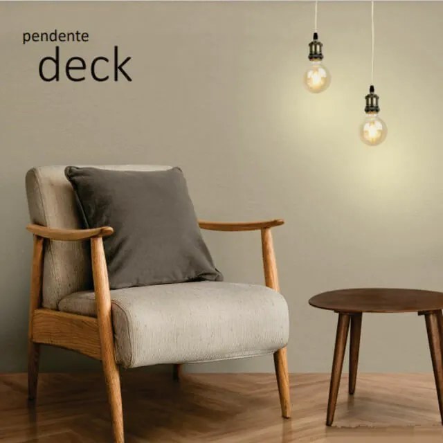Pendente Deck 05X10X200Cm 01Xe27 Bronze | S&l Iluminação 2021 Bz (Bronze)