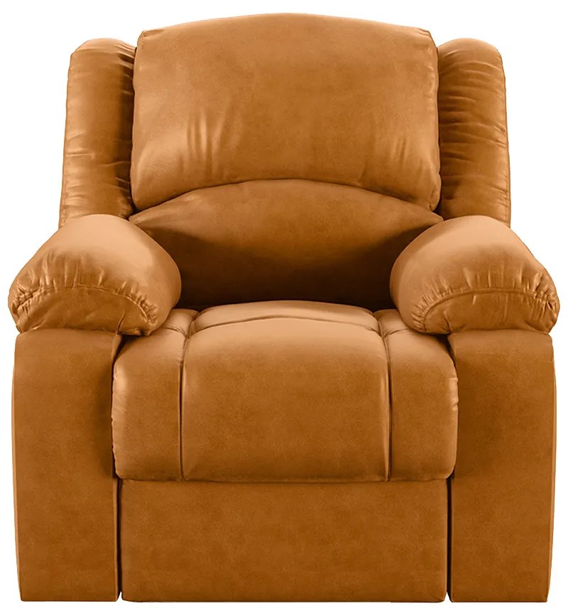 Poltrona do Papai Reclinável Sala de Cinema Madrid Manual PU Whisky  G23 - Gran Belo