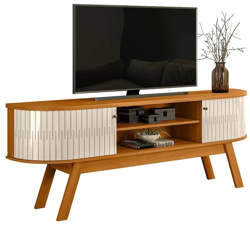 Rack TV 75 Pol 183cm Bancada para Sala Enzari M20 - D'Rossi - Cianmomo e Off White