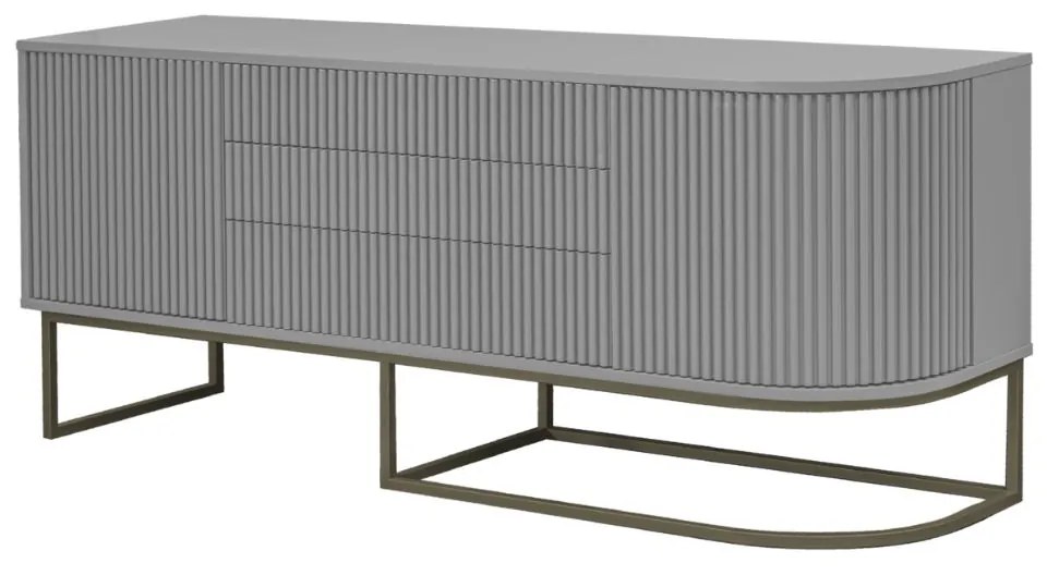 Aparador Miami - Cinza Claire com Detalhes Fendi Lumiere Kleiner
