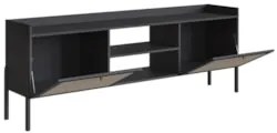 Rack Para Sala Bancada de TV 65 Pol Pés Madeira Arlo A10 Nero/Preto -