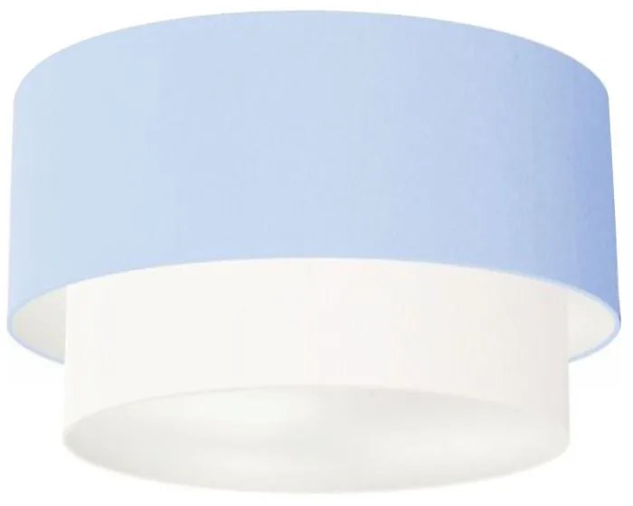 Plafon de Sobrepor Cilíndrico SP-3045 Cúpula Cor Azul Bebê Branco