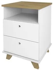 Conjunto Escritório Home Office 3 Peças Elai A06 Olmo/Branco - Mpozena