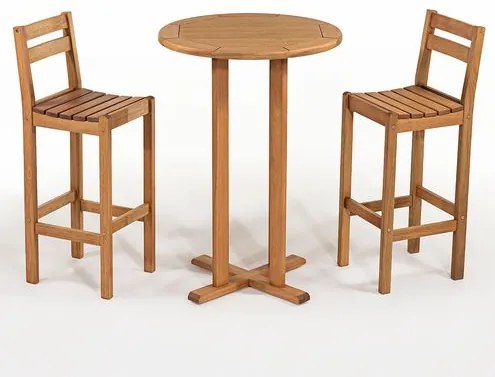 Conjunto Bistrô Recanto com 2 Banquetas Stain Jatobá - 78511 Sun House