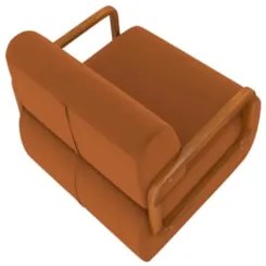 Poltrona Decorativa Orgânica para Sala Kit 2 Belarus Z08 Veludo Telha