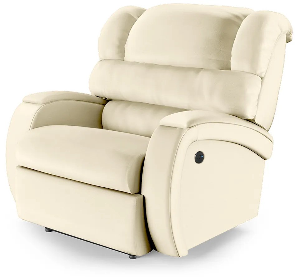 Poltrona do Papai Reclinável Napoli Power Touch USB PU FH1 - D'Rossi - Bege
