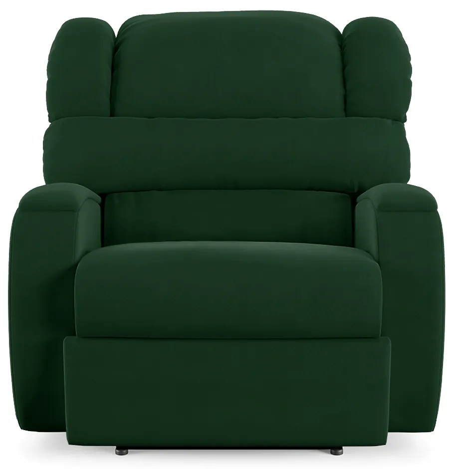Poltrona do Papai Sala de Cinema Reclinável Kylie Power Elétrica Veludo Verde Esmeralda G23