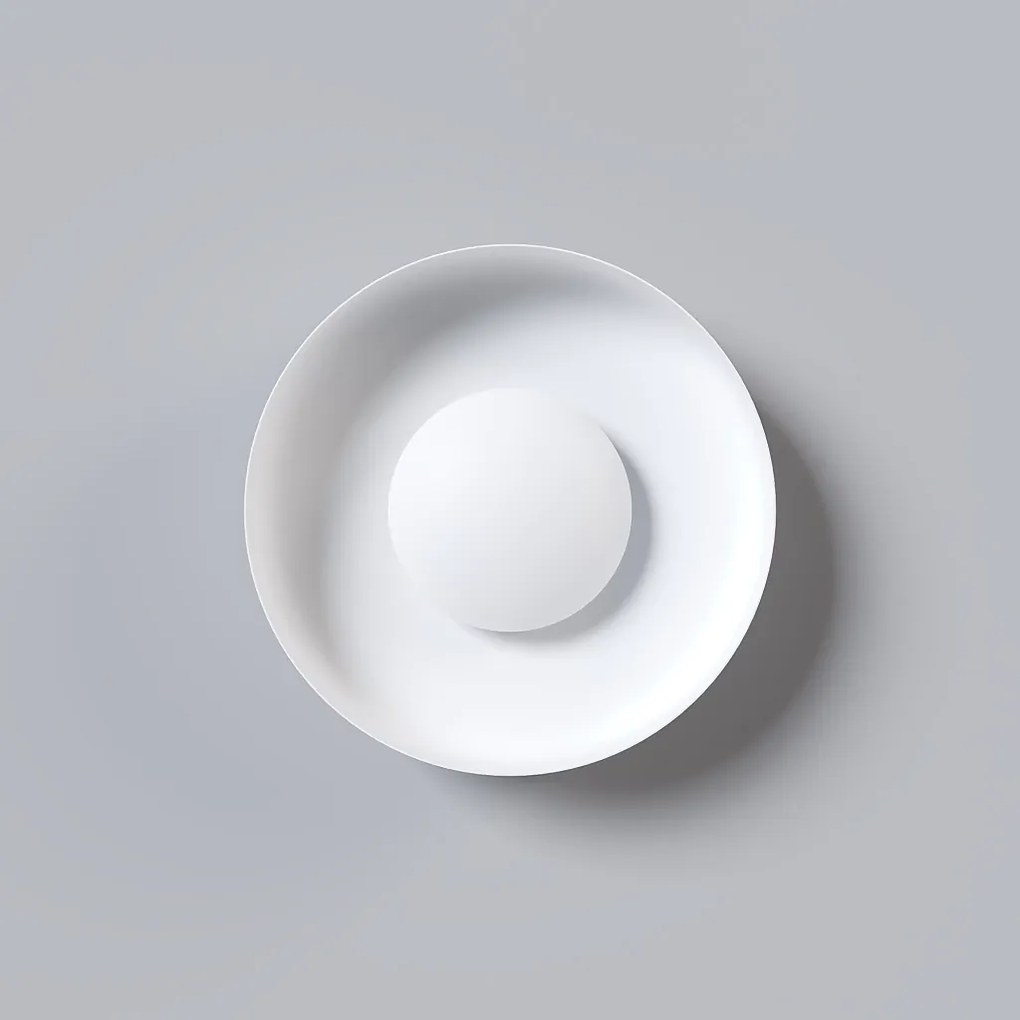 Arandela Rebatedor Eclipse Ø33Cm 02Xg9 - Qimporta Ar2367 (BRANCO)