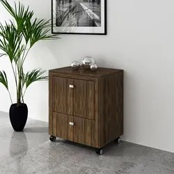 Armário para Home Office ME4112 com Rodízios Nogal - Tecno Mobili