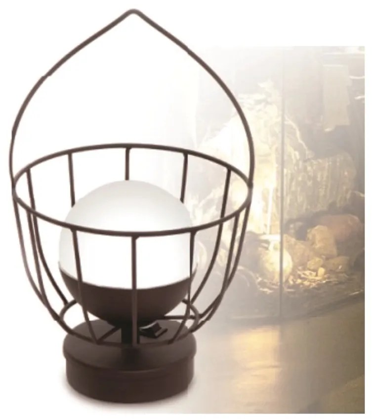 Abajur Freedon Esfera Cesto Ø16,5X28Cm Globo Ø10Cm 1Xled 0,5W 3000K -... (ROSE FOSCO / COBRE BRILHO, FOSCO (Branco), 110V)
