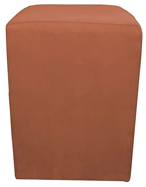 Puff Decorativo Dado 32 x 32 cm Suede Telha