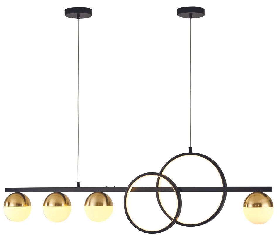 Pendente Compass 120 Aros Ø30Cm E Ø25Cm Led 25W 3000K Bivolt Alumínio...
