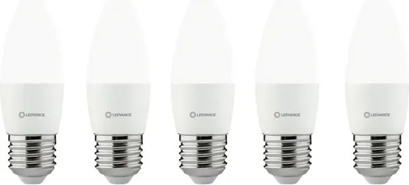 Kit 5 Lâmpadas Led Vela Fosca 3W 6500K